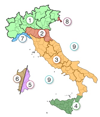 L'azione del vento sulle strutture - Mappa delle zone vento del territorio italiano